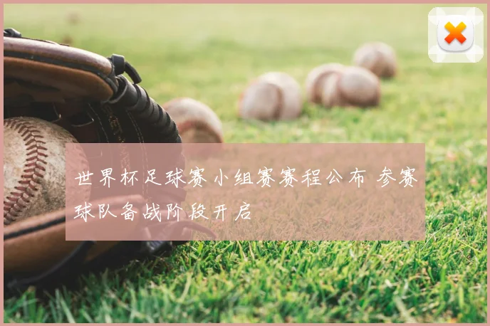 世界杯足球赛小组赛赛程公布 参赛球队备战阶段开启